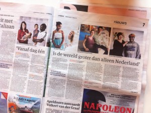 Luca en ik stonden voor Lovingday met foto en interview in het Parool!